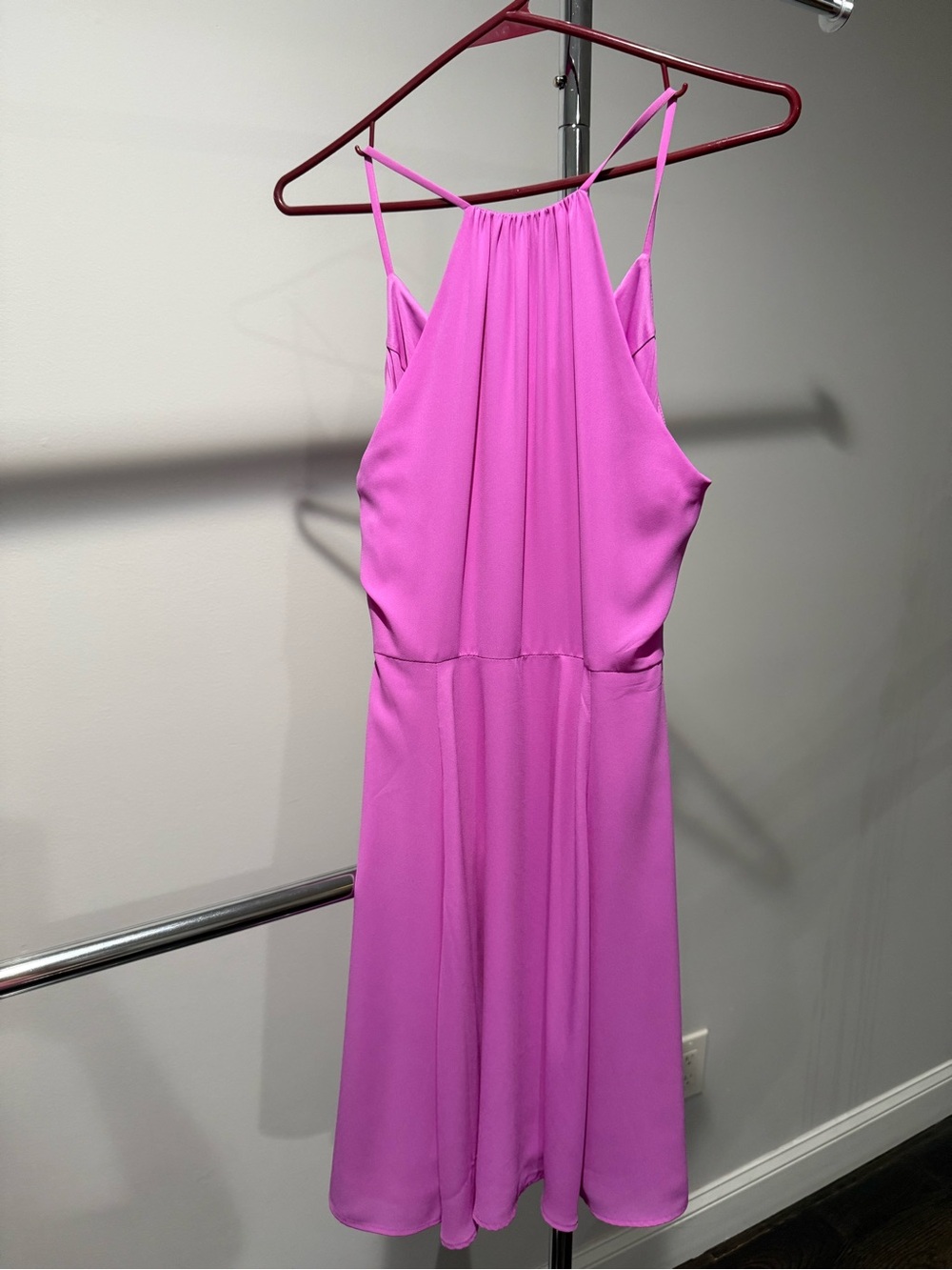 Express Fuchsia Halter Dress